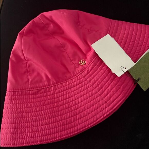 Brand new with tags Gucci Pink Bucket Hat Womens m 57 cm - Picture 4 of 4